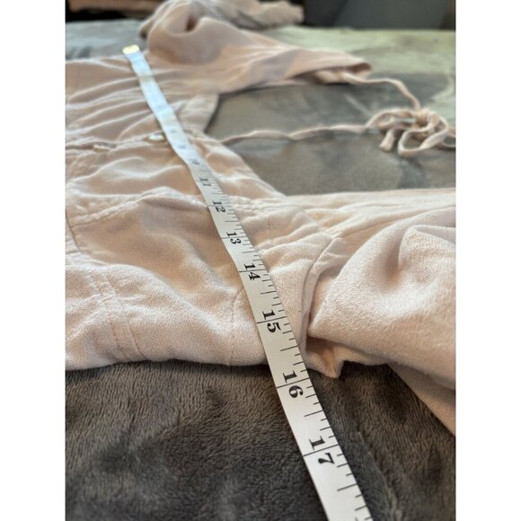 Free People Women's Sunrise Monaco Peasant Top S Blush Pink Boho Cropped - Picture 9 of 10